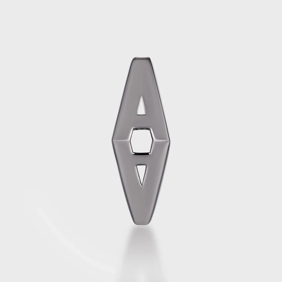 Reign Mafia Earring Hoop, Single, 925 Sterling Silver