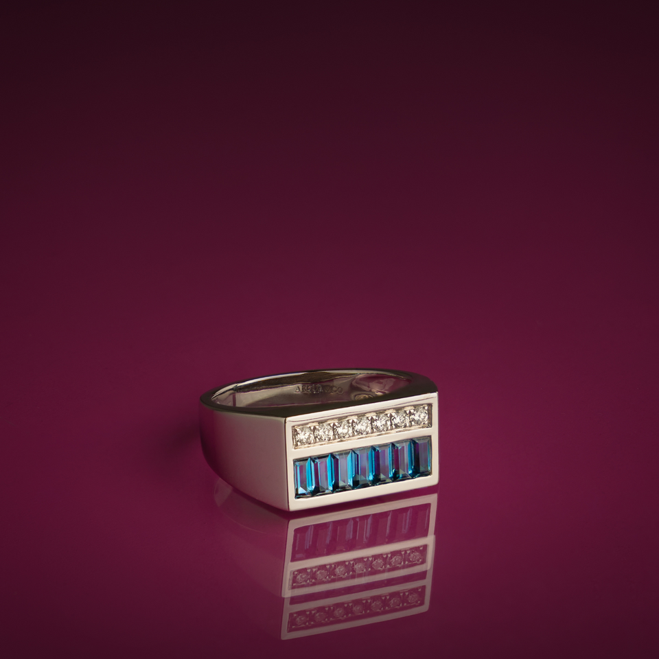 men's london blue topaz ring