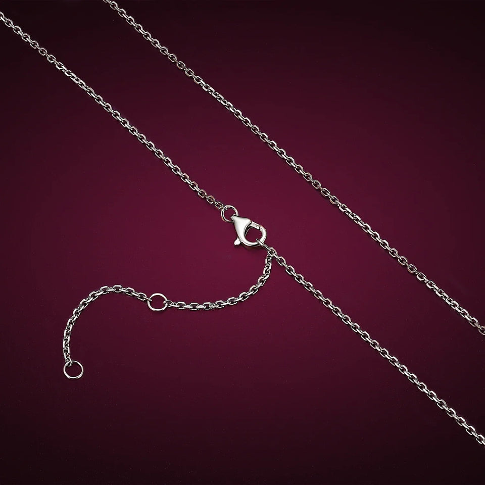 Diamond-cut Rolo Chain, White