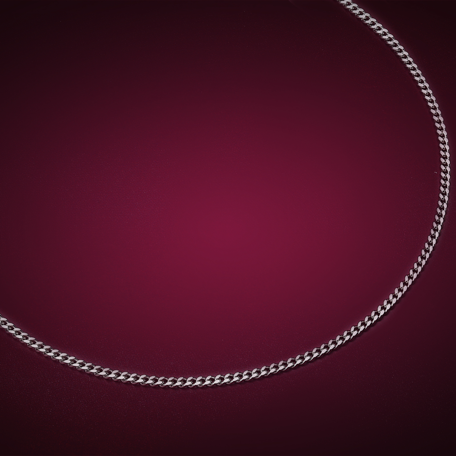 Thin Curb Chain, 925 Sterling Silver