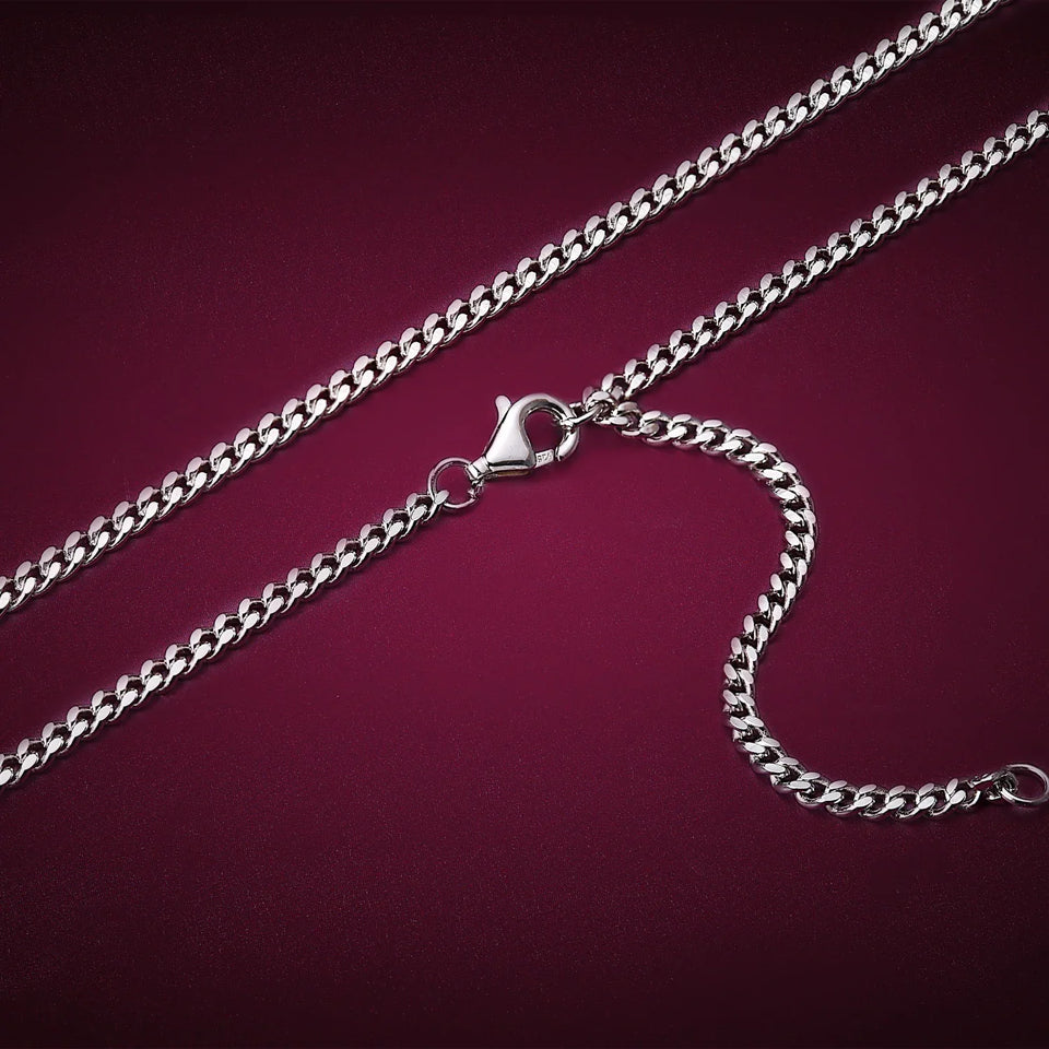 Thin Curb Chain, 925 Sterling Silver