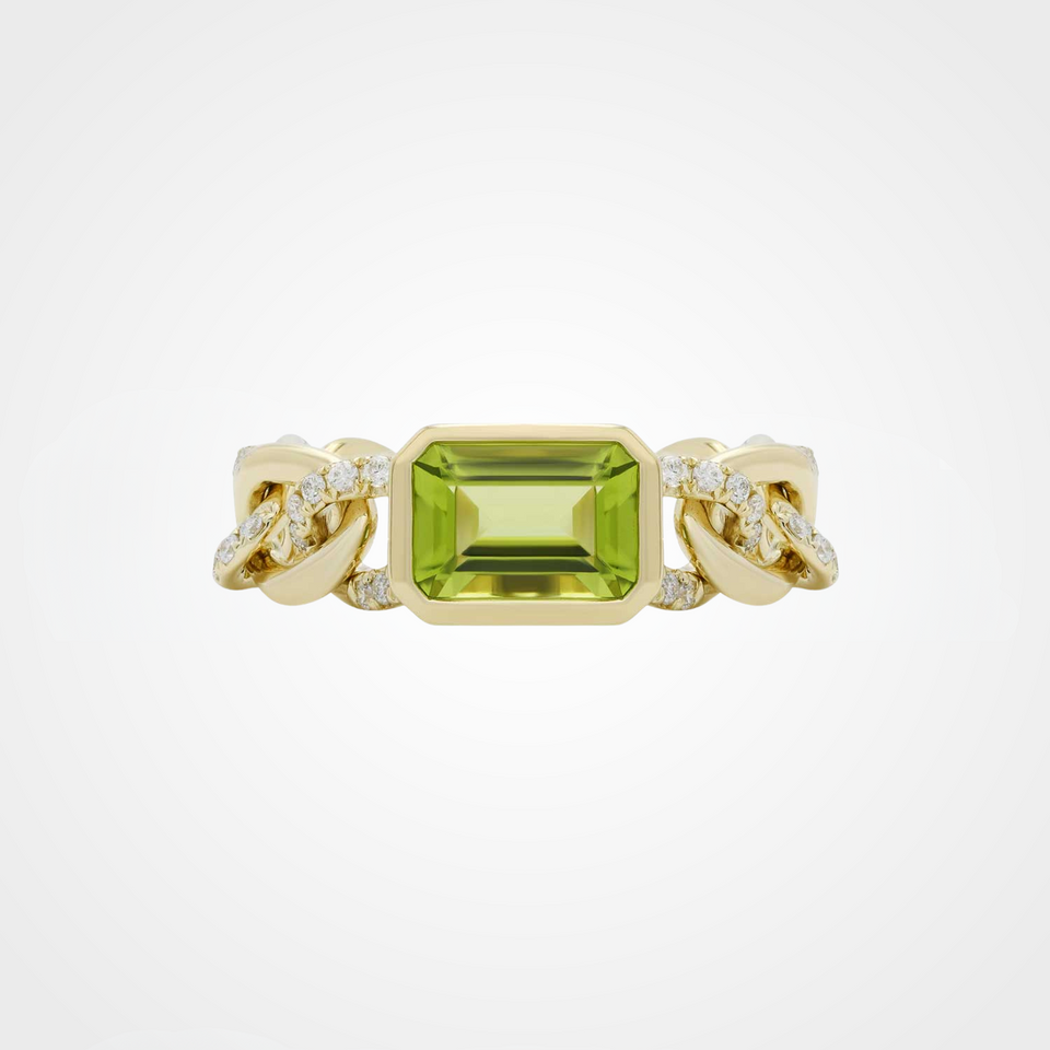 men's peridot ring.
