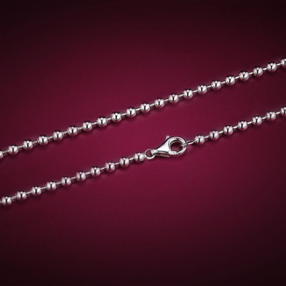 Beads Chain, 925 Sterling Silver
