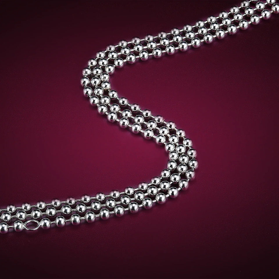 Beads Chain, 925 Sterling Silver