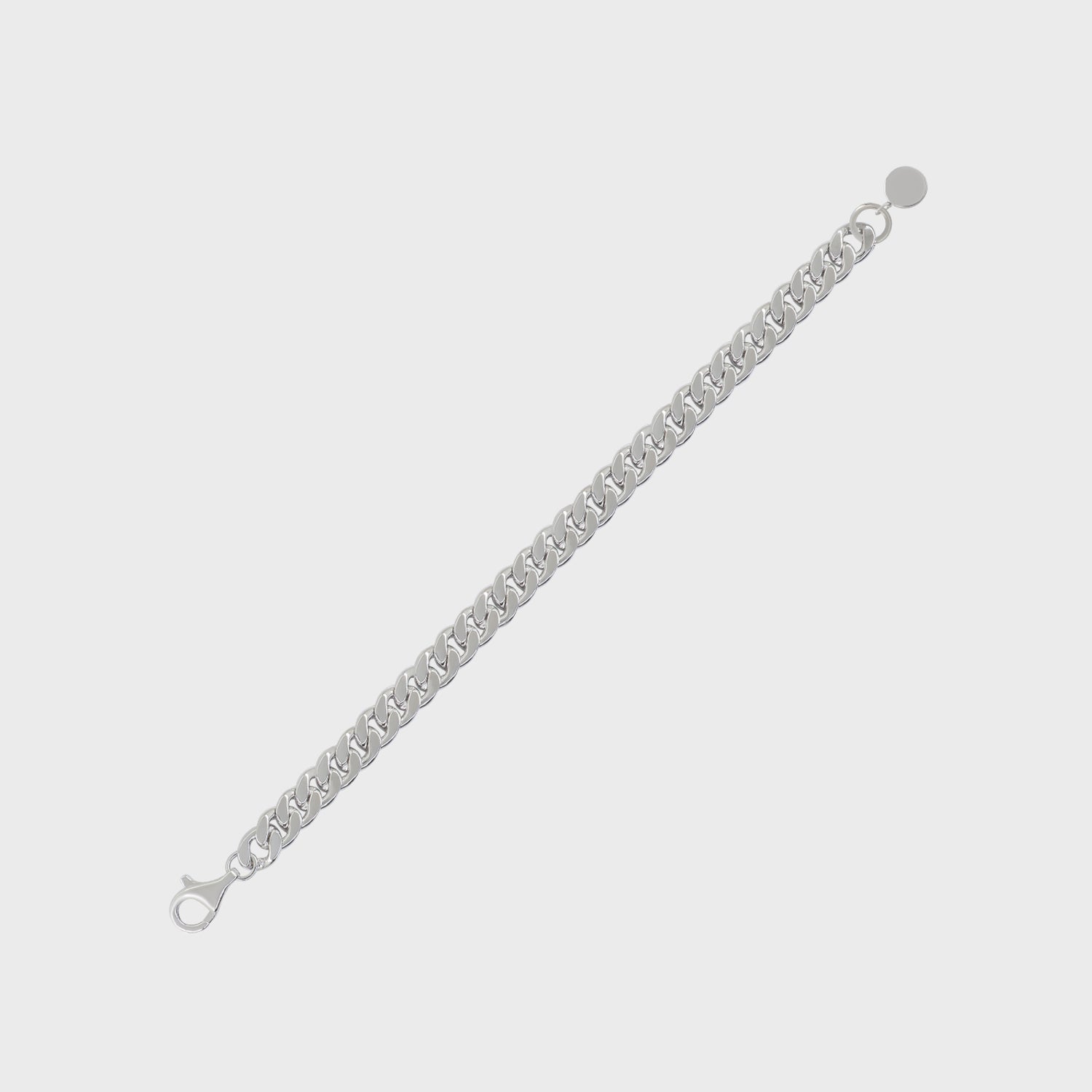 Thick Curb Bracelet, 925 Sterling Silver
