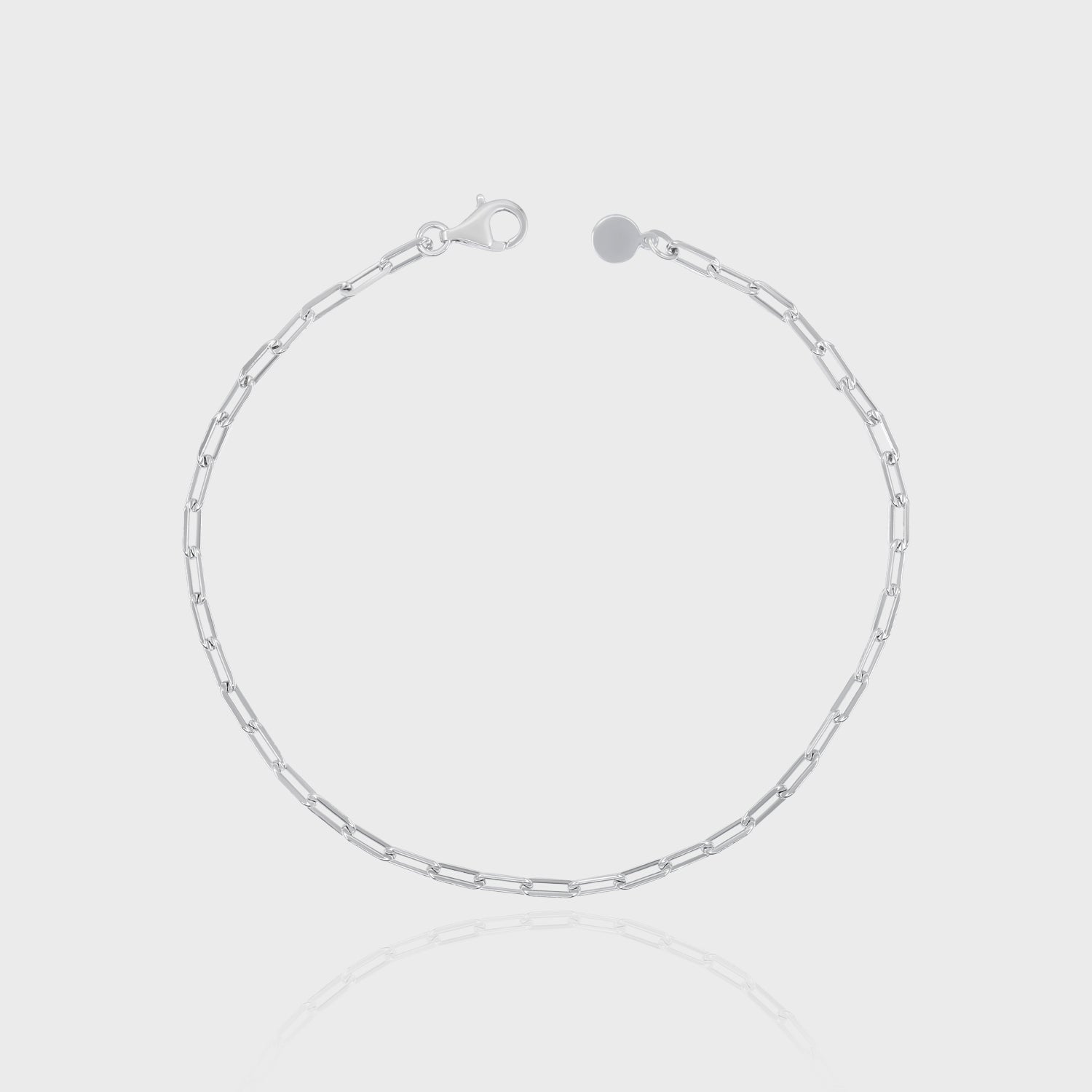 Square Rolo Bracelet, 925 Sterling Silver
