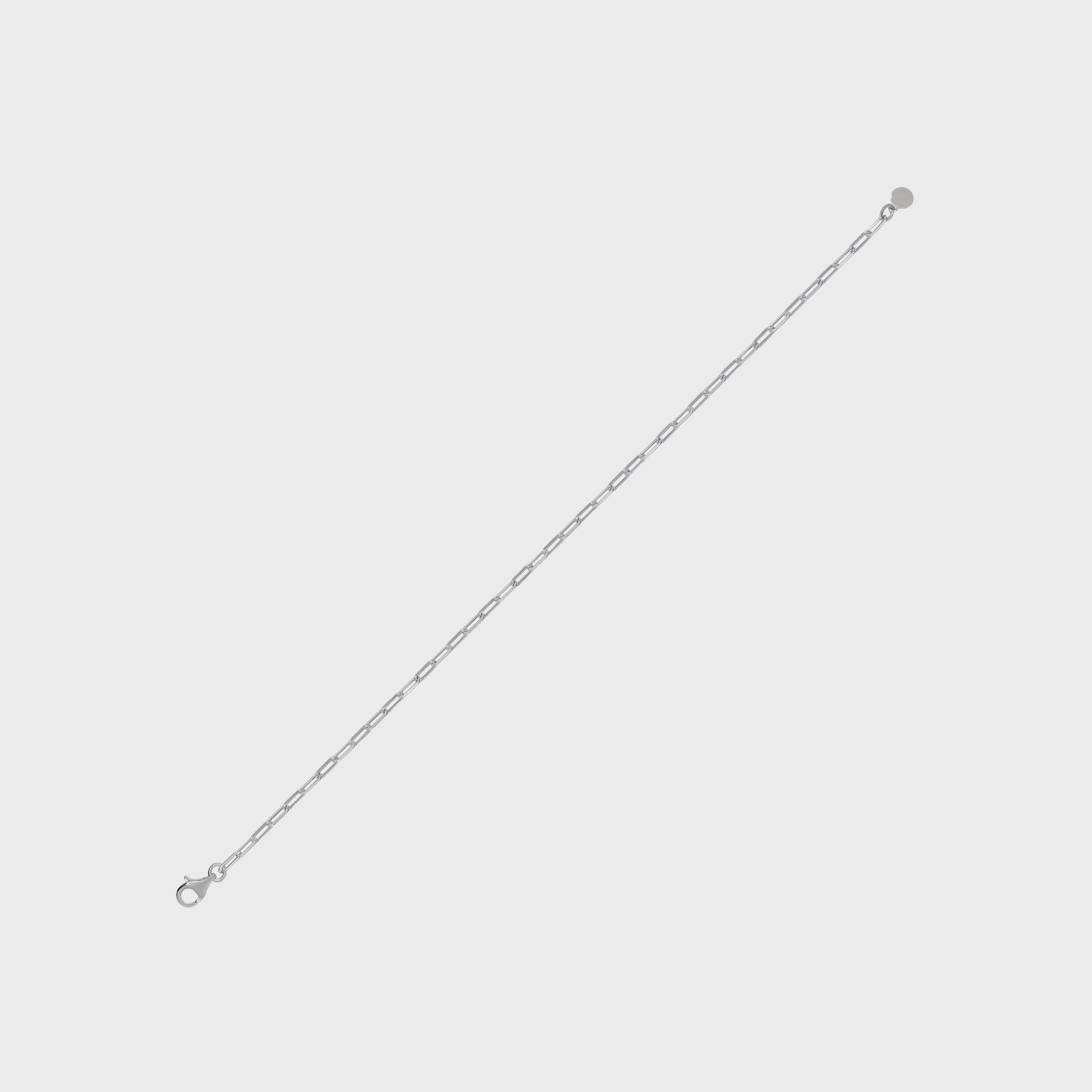 Square Rolo Bracelet, 925 Sterling Silver