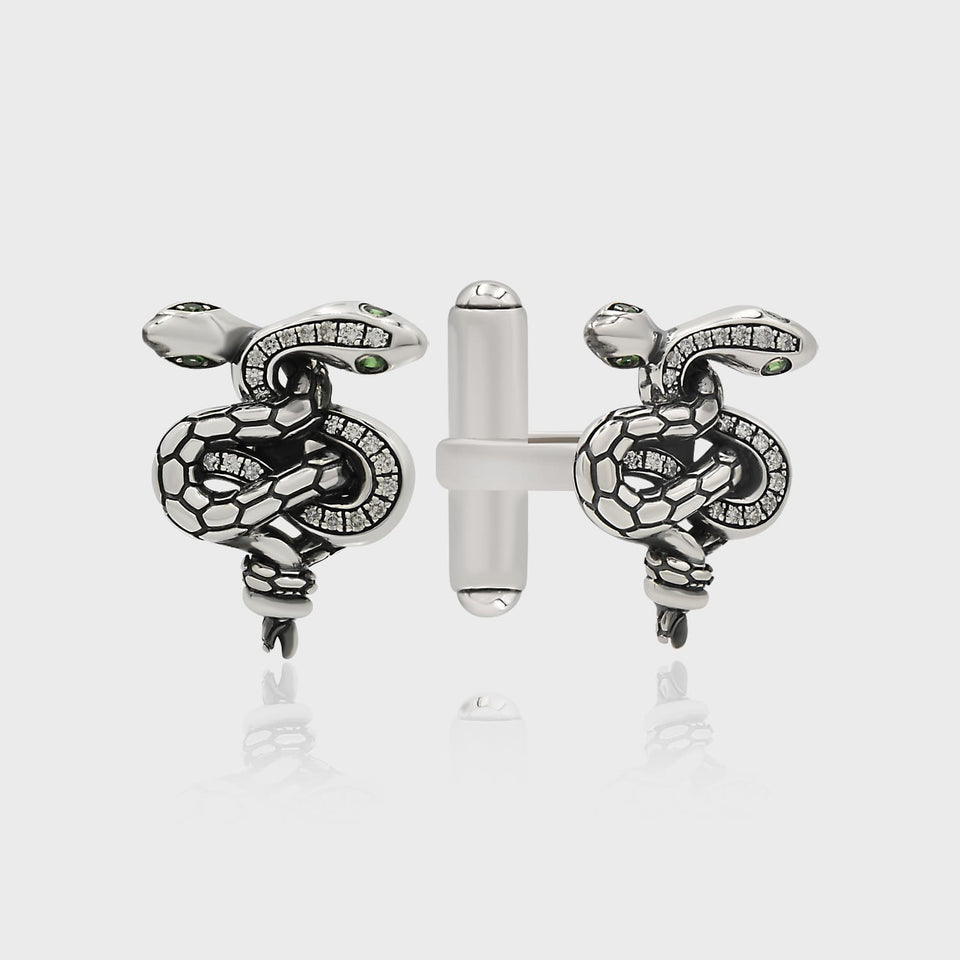 Padrino Drakon Silver Cufflink for Men