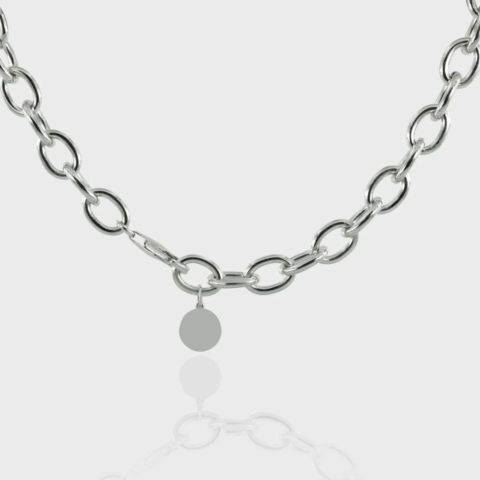 Player Bloq Necklace, 925 Sterling Silver