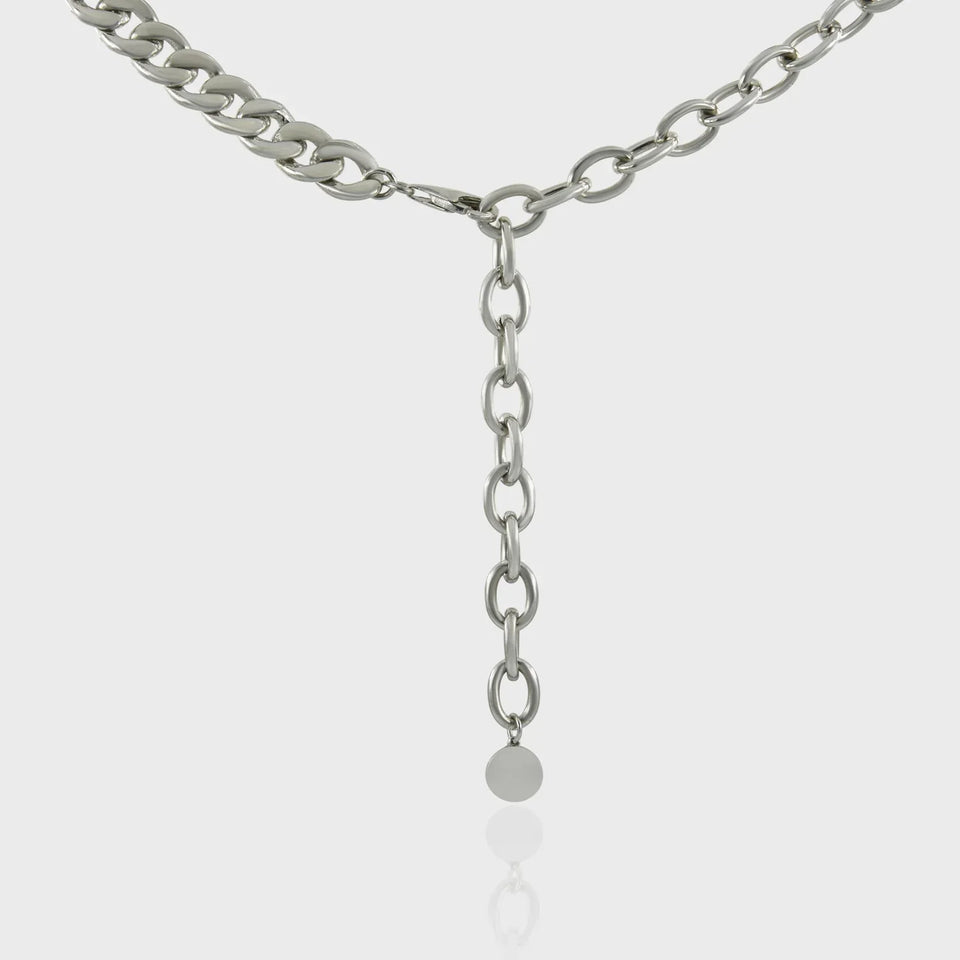 Player Tri Locke Necklace, 925 Sterling Silver