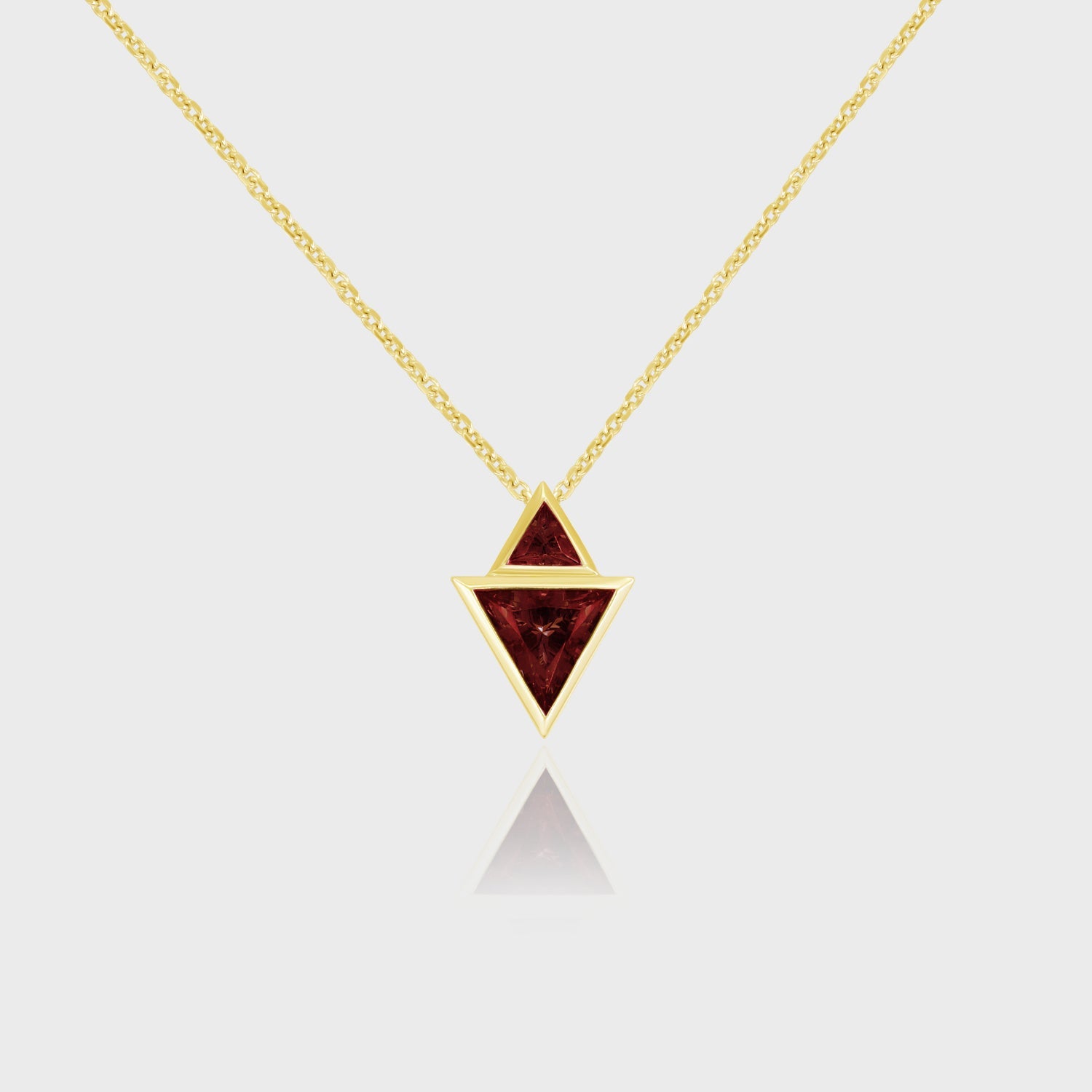 Heir Signum Necklace Garnet, Yellow