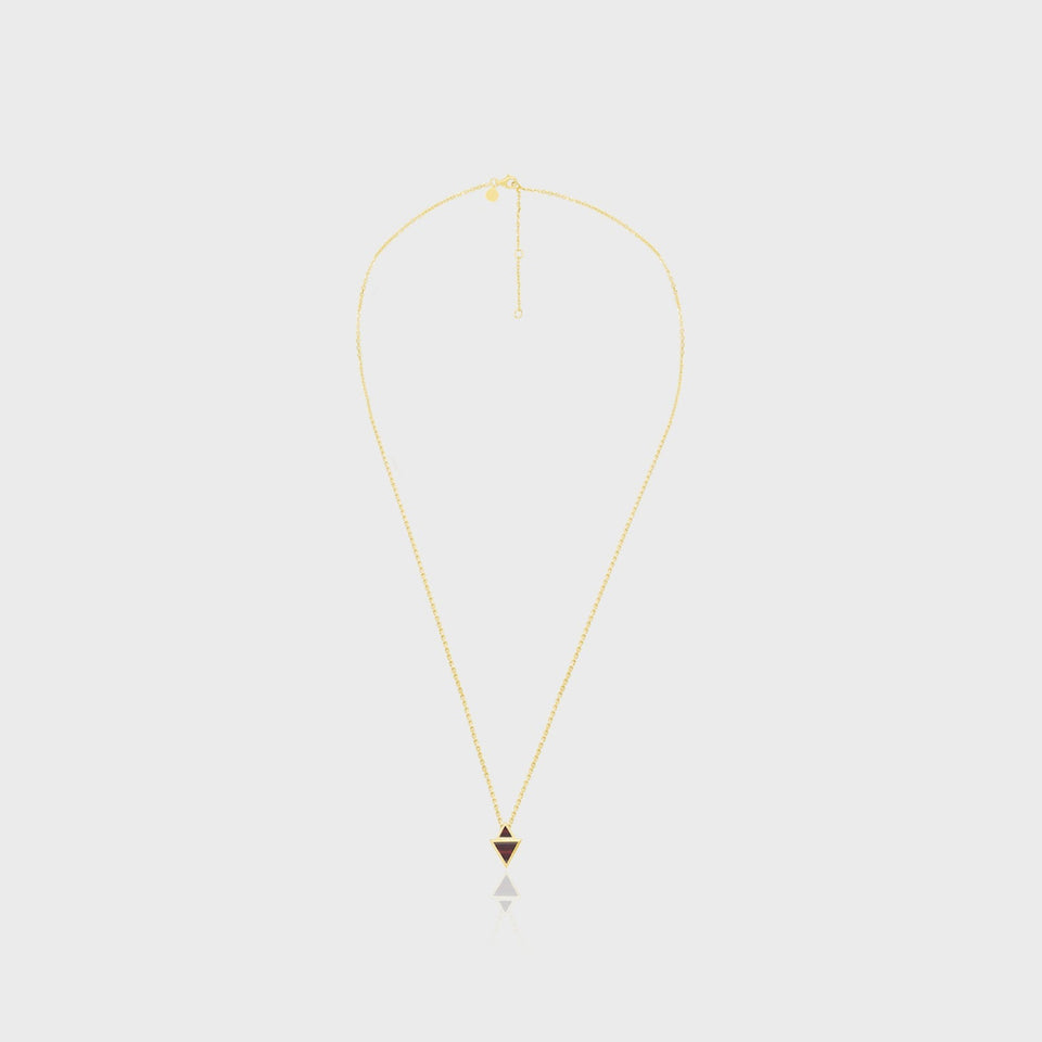 Heir Fang Garnet Yellow Necklace full chain