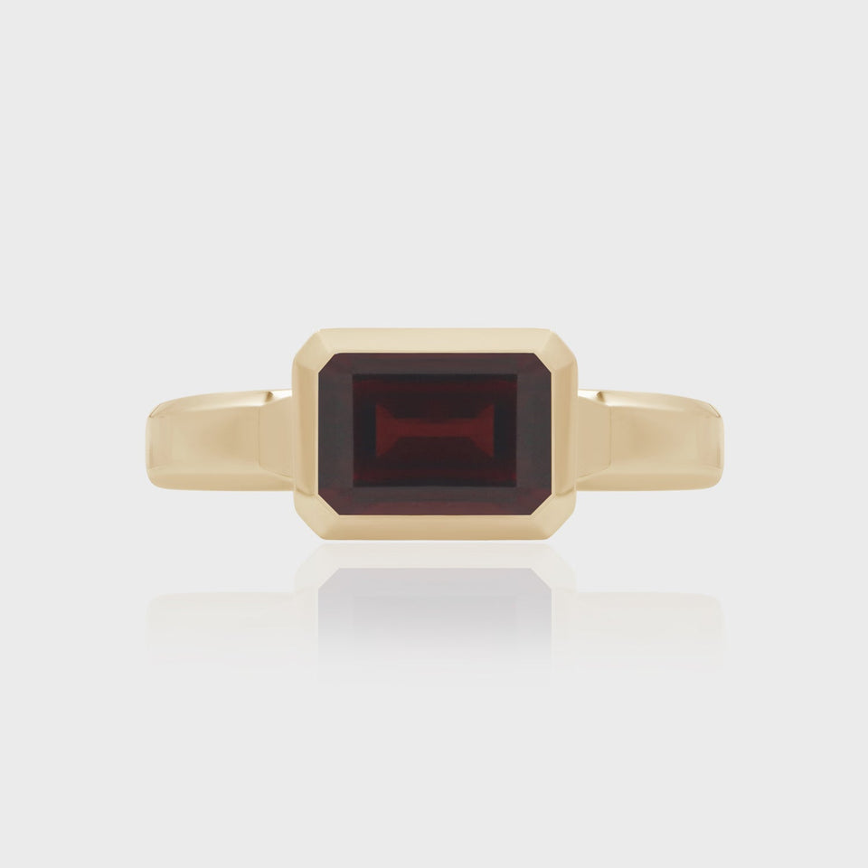 Heir Box Ring Garnet, Yellow