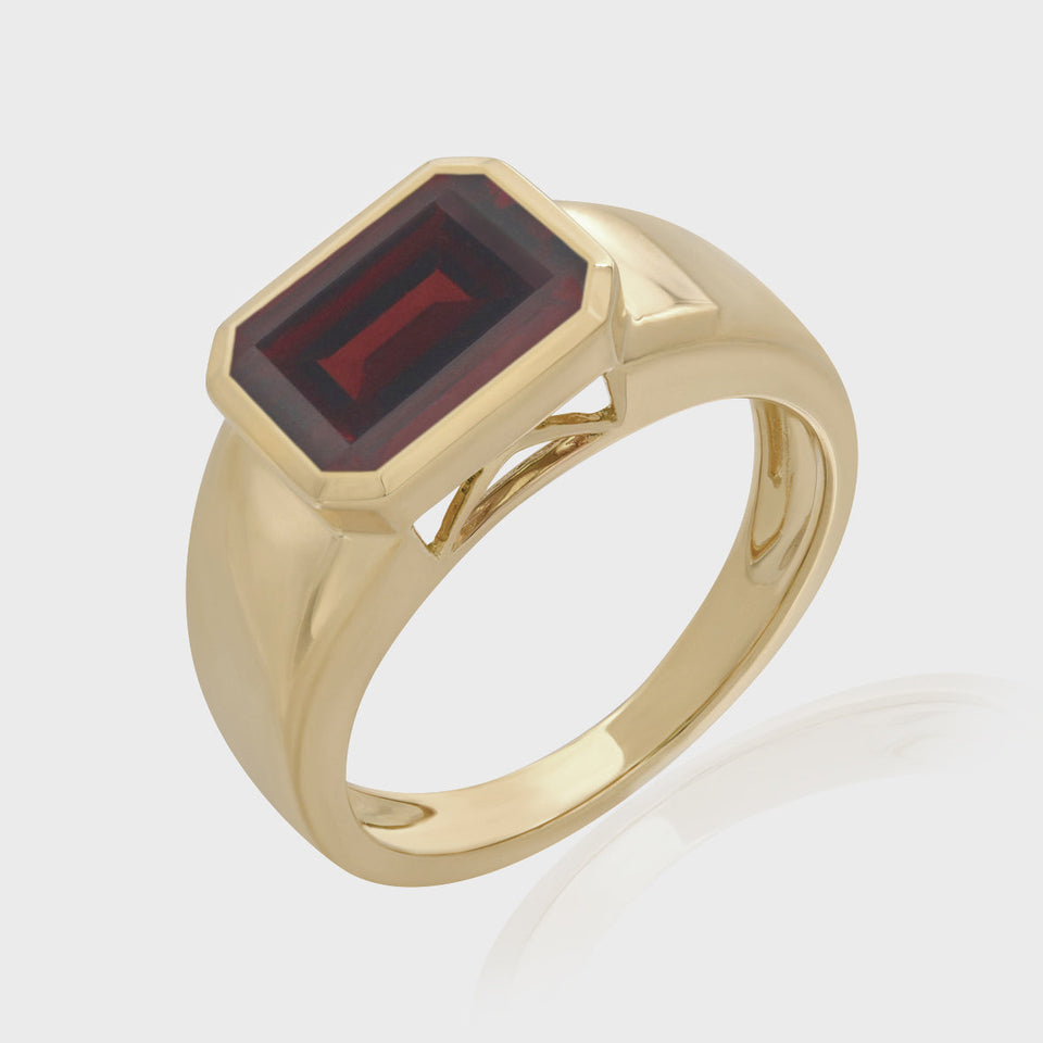 Heir Cue Ring Garnet, Yellow