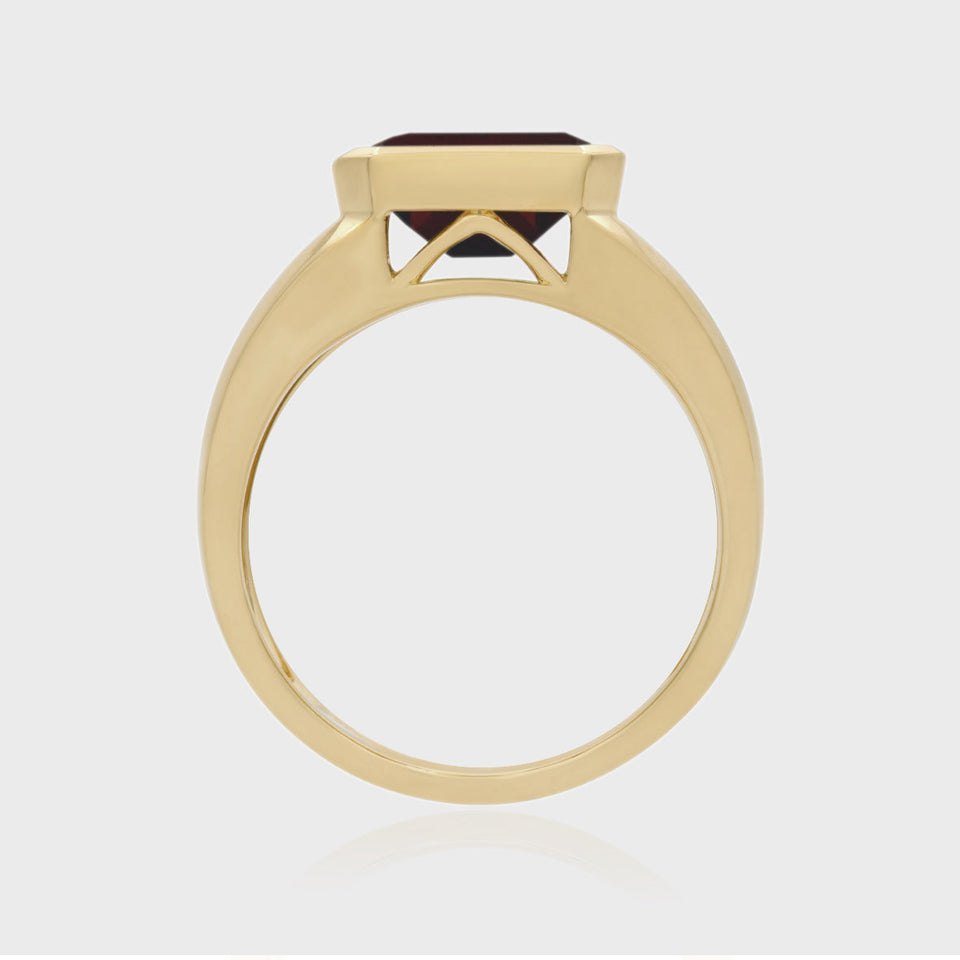 Heir Cue Ring Garnet, Yellow