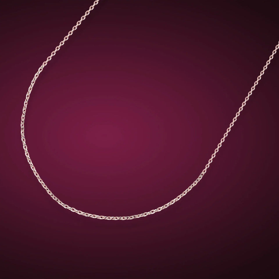 Diamond-cut Rolo Chain, Rose Metal
