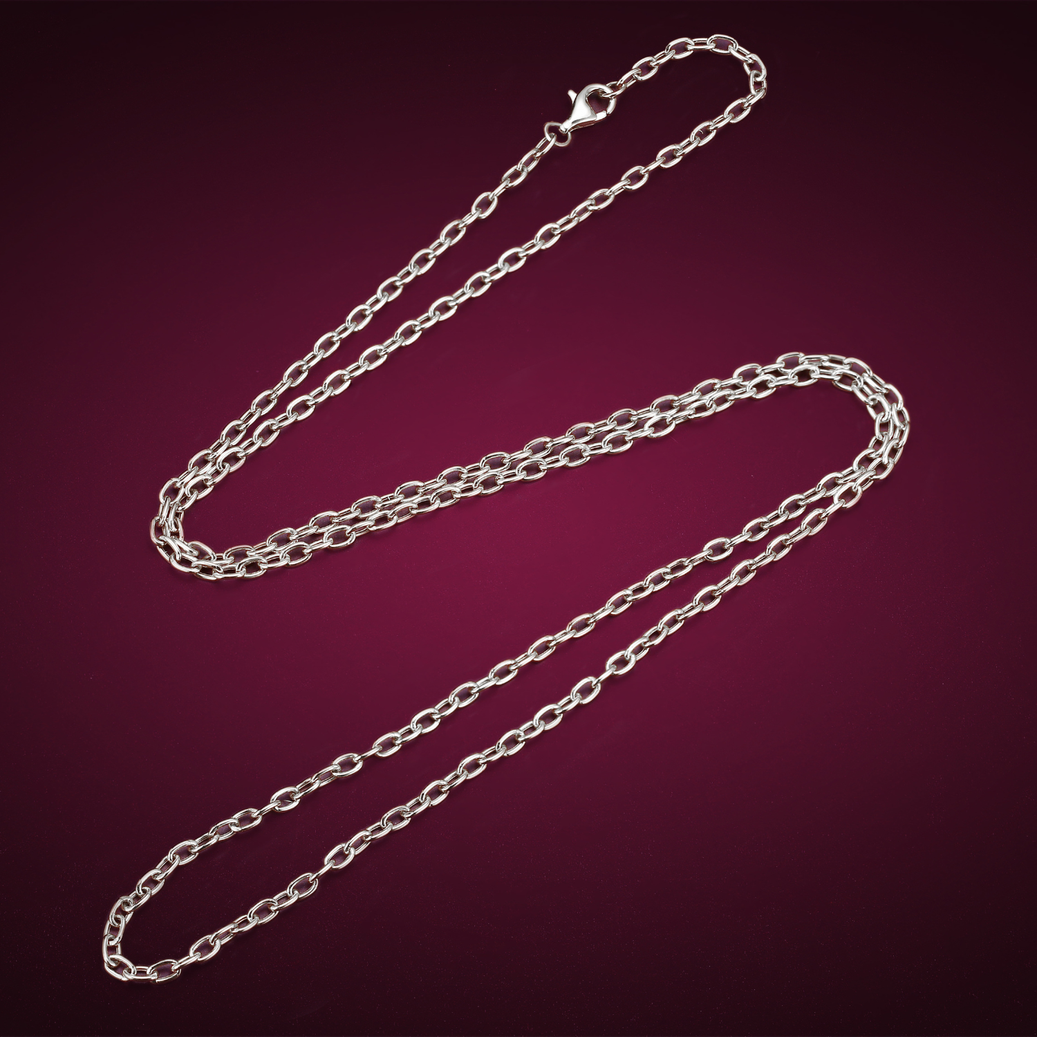 white gold rolo chain