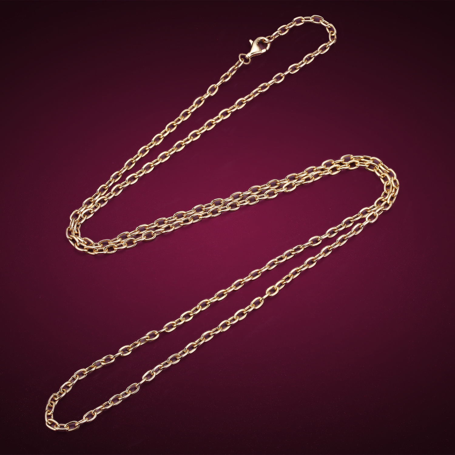 yellow gold rolo chain