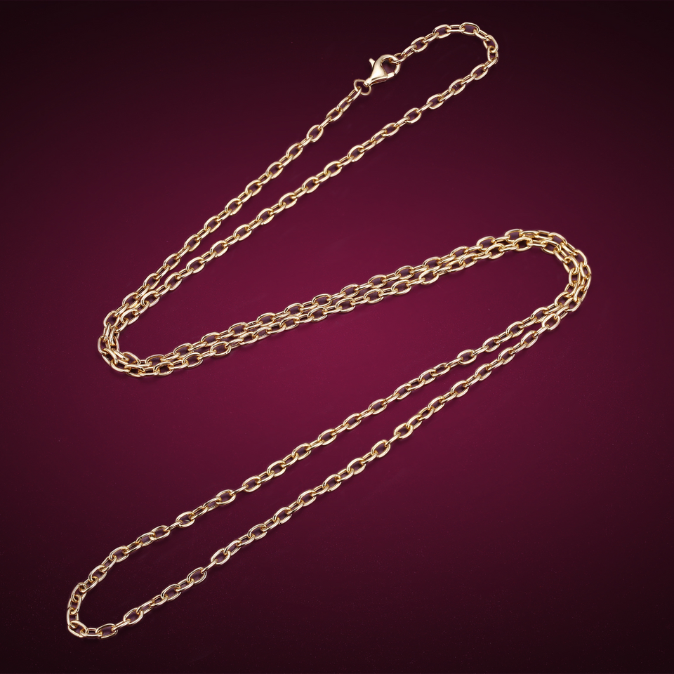 yellow gold rolo chain