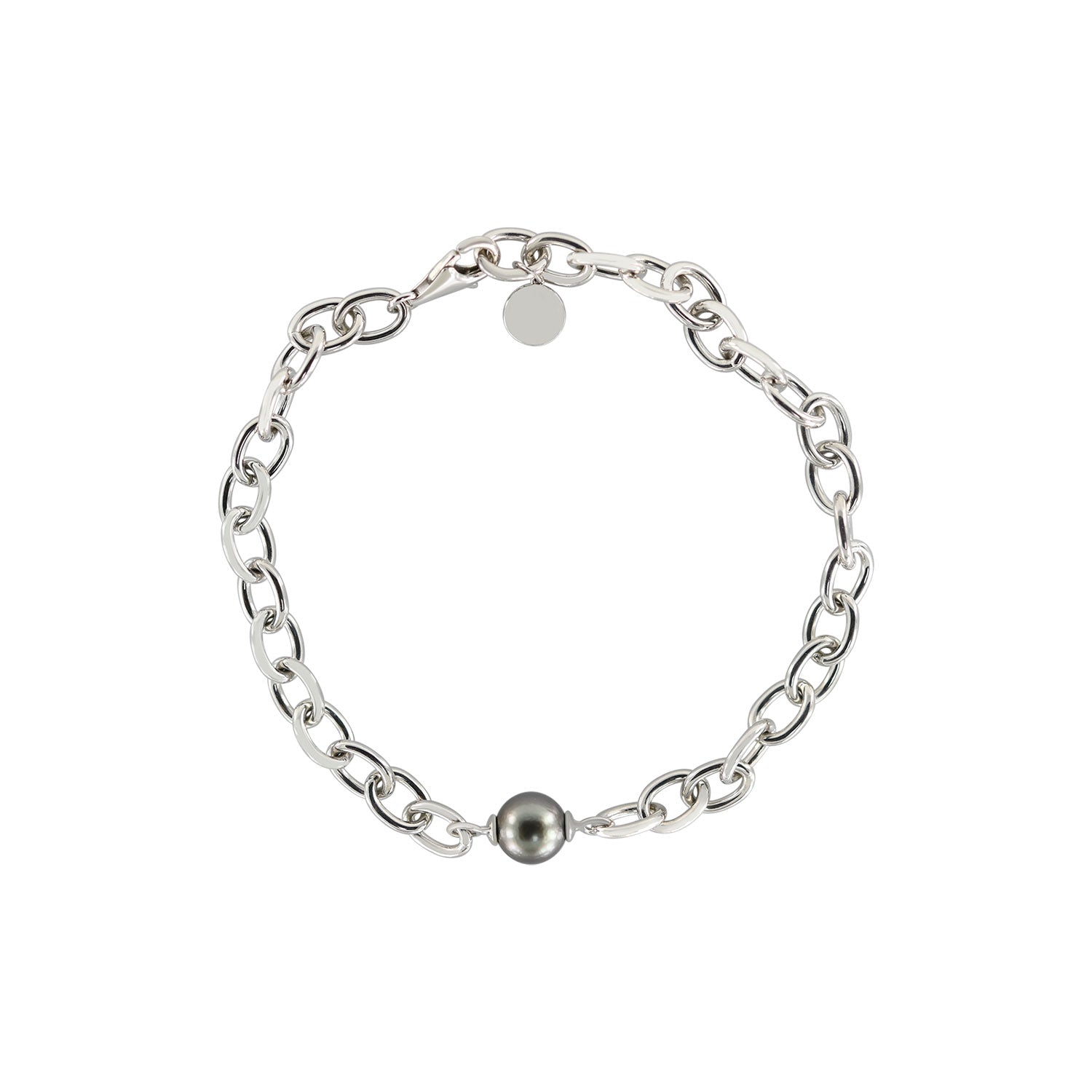 Thaya 925 Silver Chic Pearl Fish Tail Bracelet