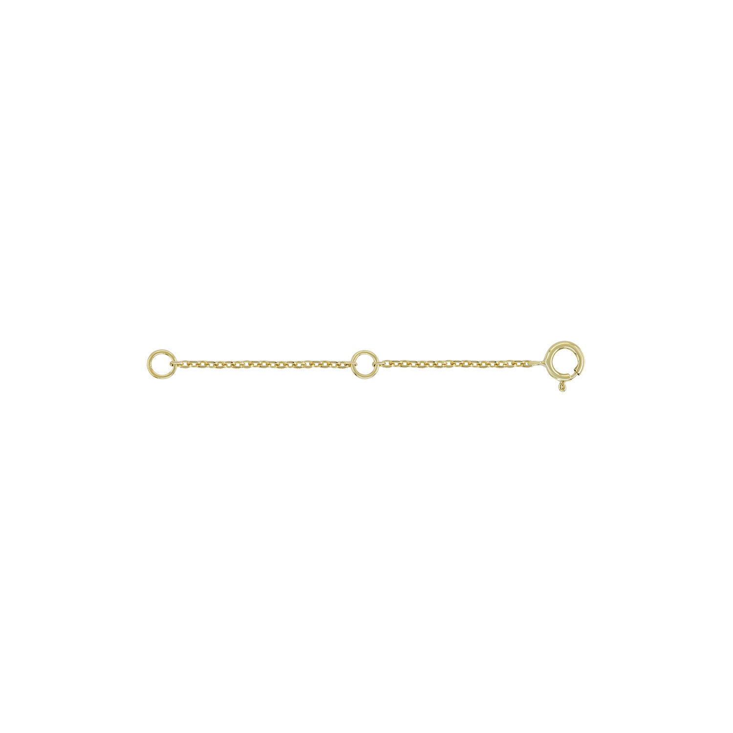 14k Gold Rolo Chain Extender, Real Yellow Gold Necklace Bracelet