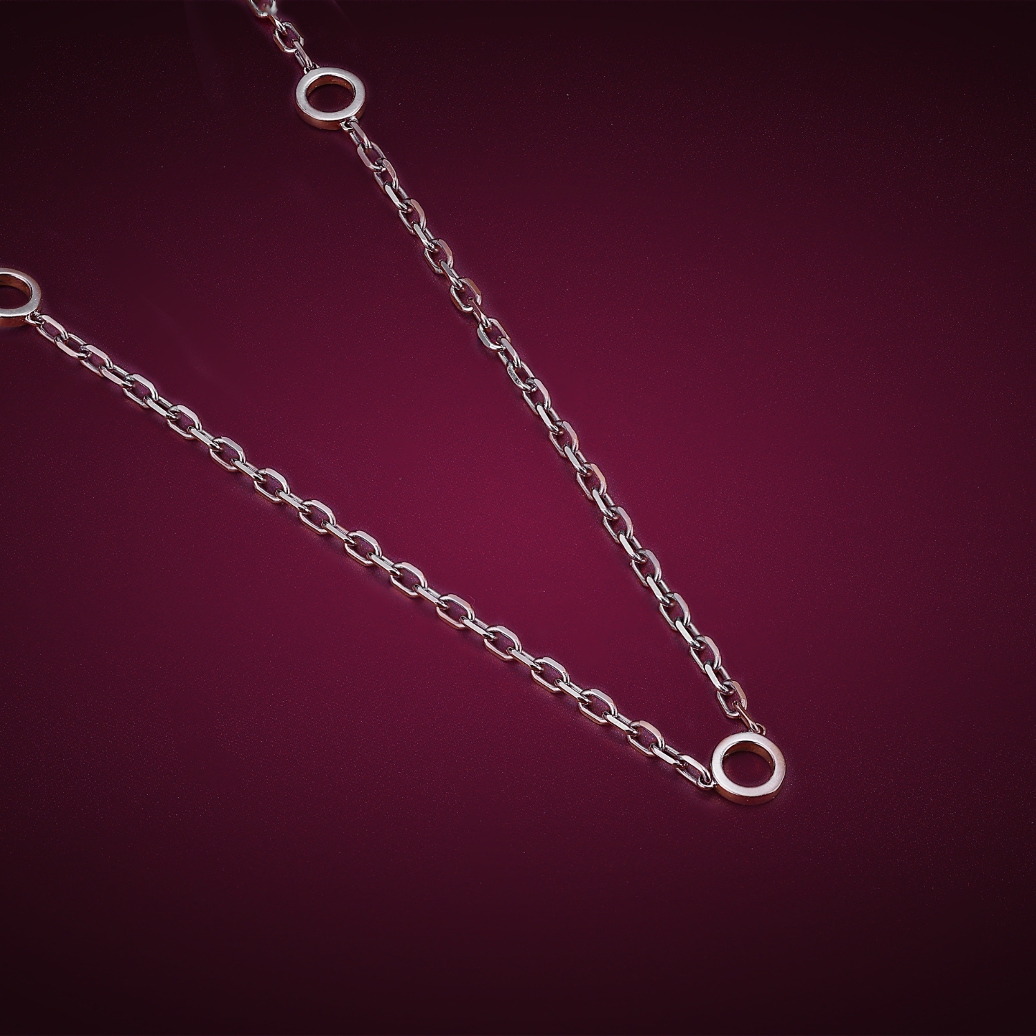 The Tri-Pendant Chain, 14K White Gold