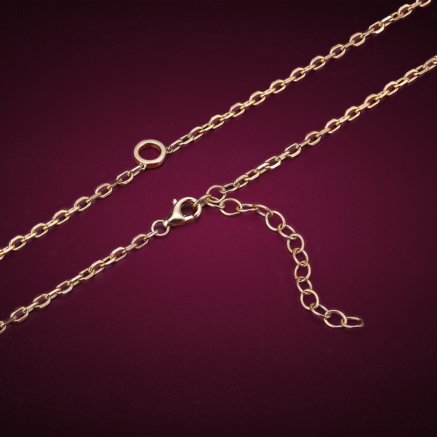 The Tri-Pendant Chain, 14K Yellow Gold