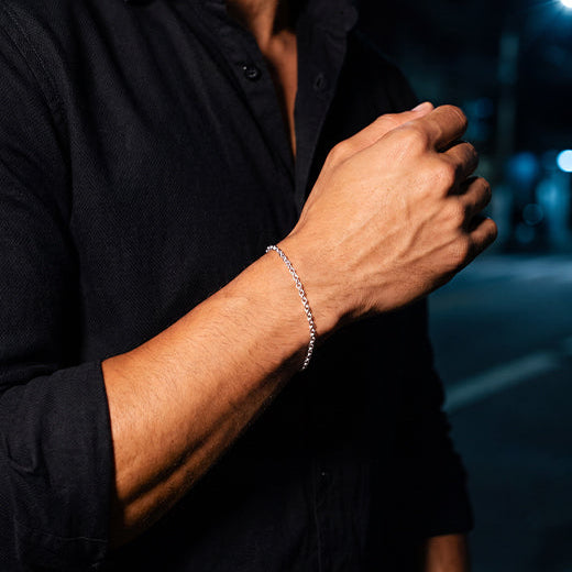 Rolo Bracelet, 925 Sterling Silver