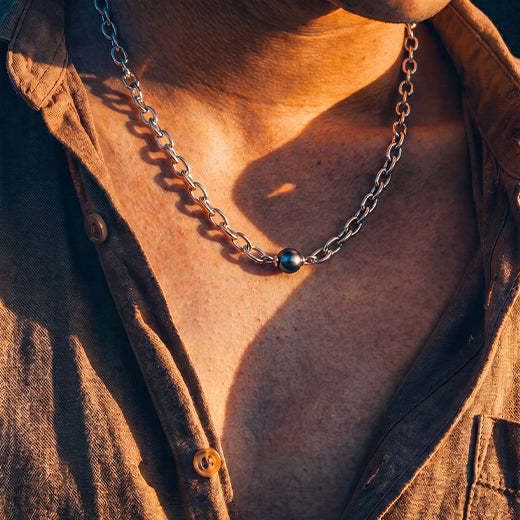 Player Tahi Necklace, 925 Sterling Silver 