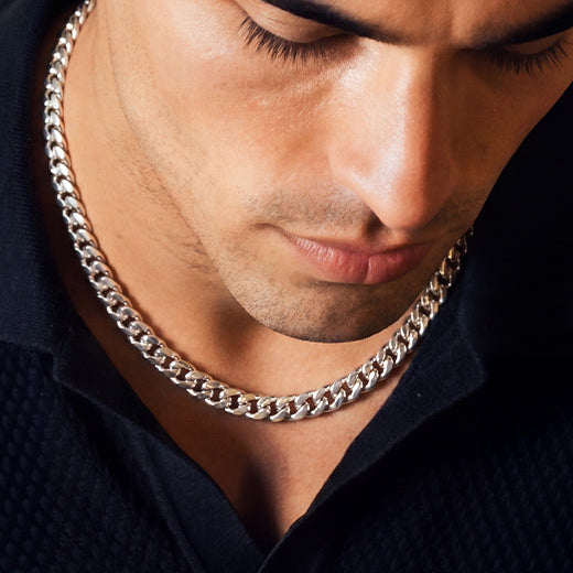 Thick Curb Chain, 925 Sterling Silver 