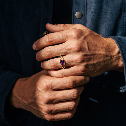 Madmen Cuban Diam Ring 
