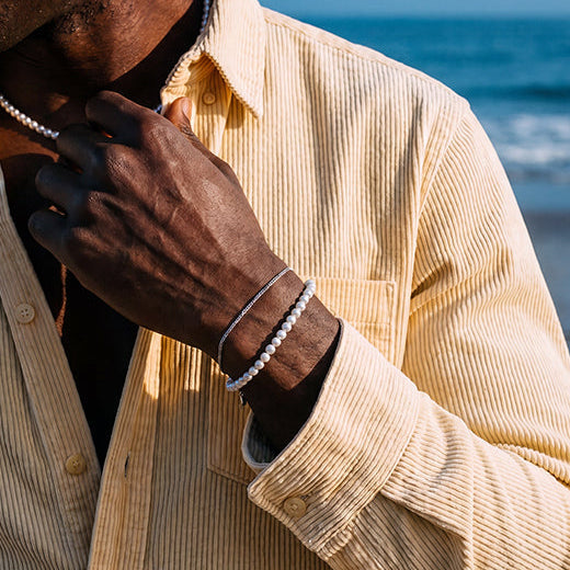 Player Cube Bracelet, 925 Sterling Silver 