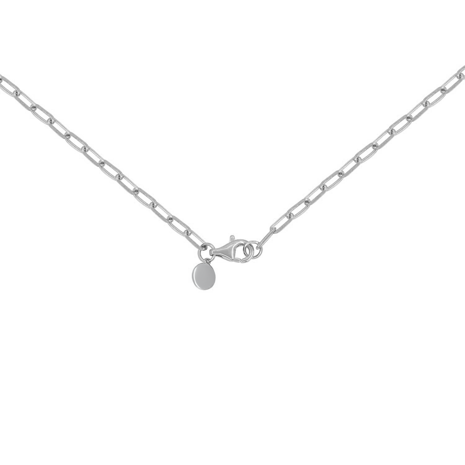 Square Rolo Chain, White