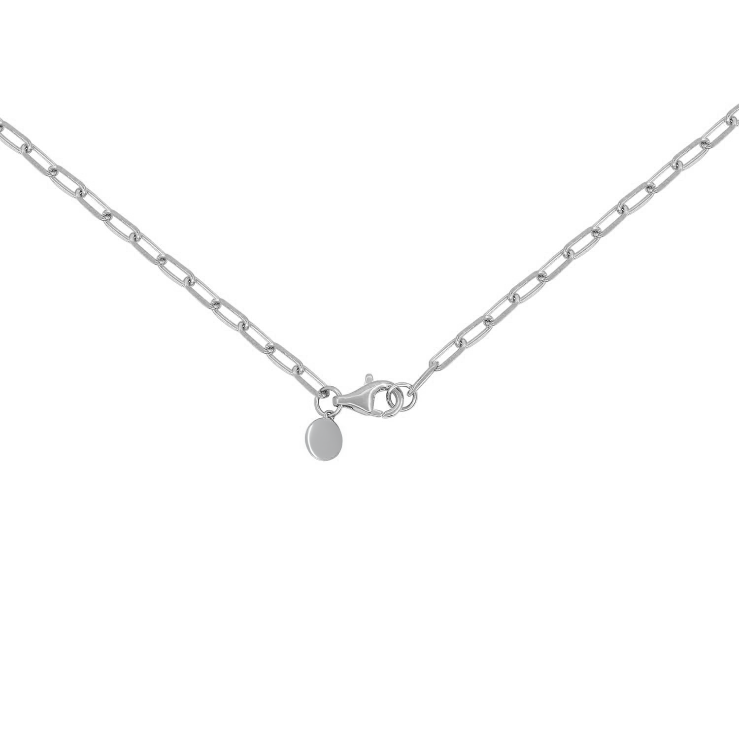 Square Rolo Chain, 18K White Gold