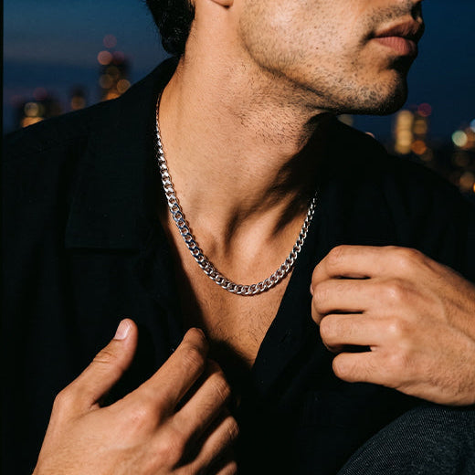 Thick Curb Chain, 925 Sterling Silver 