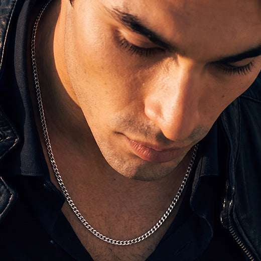 Thin Curb Chain, 925 Sterling Silver 