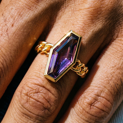 Reign Pharaoh Ring, 18K Yellow Gold Vermeil 