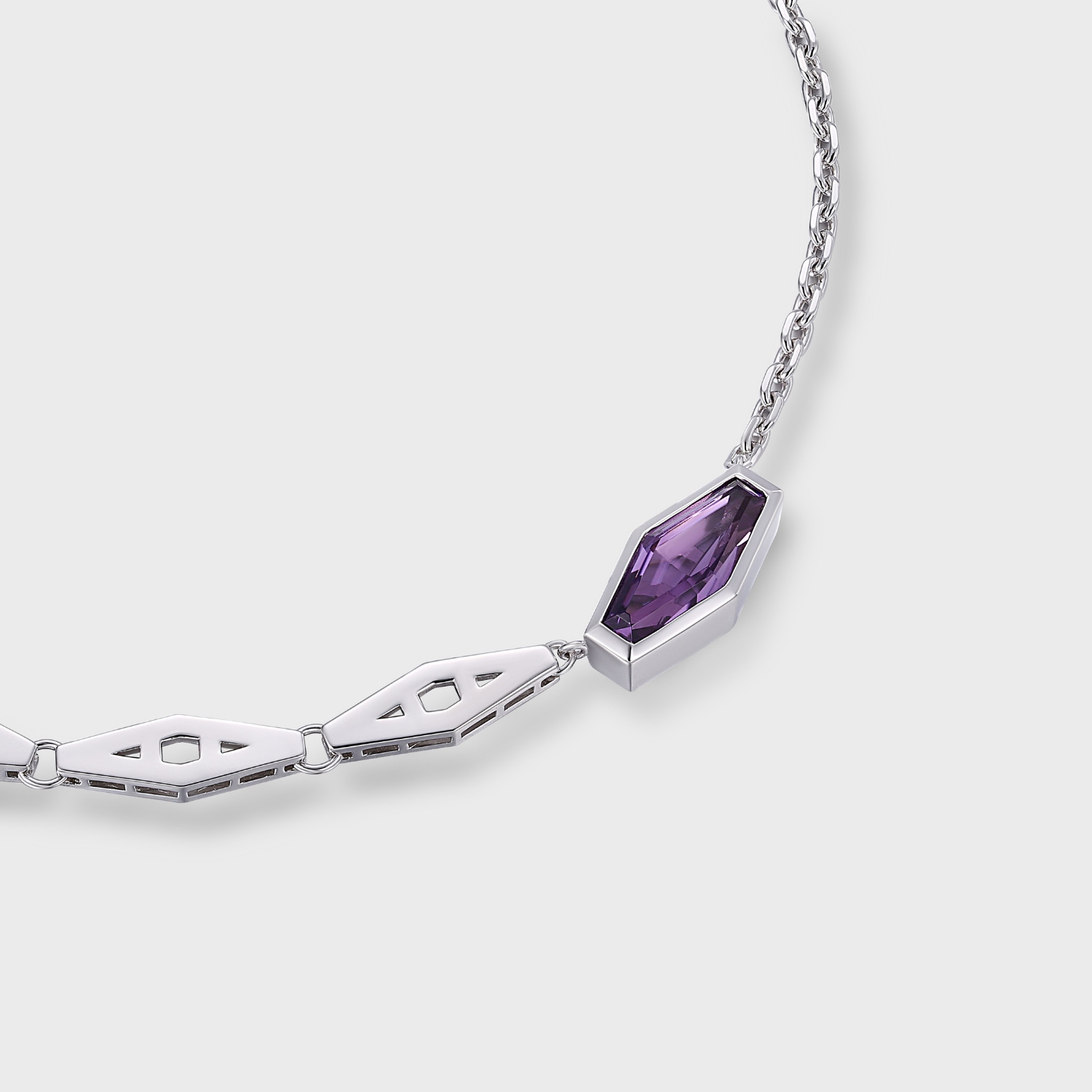 Reign Arc Necklace, 925 Sterling Silver