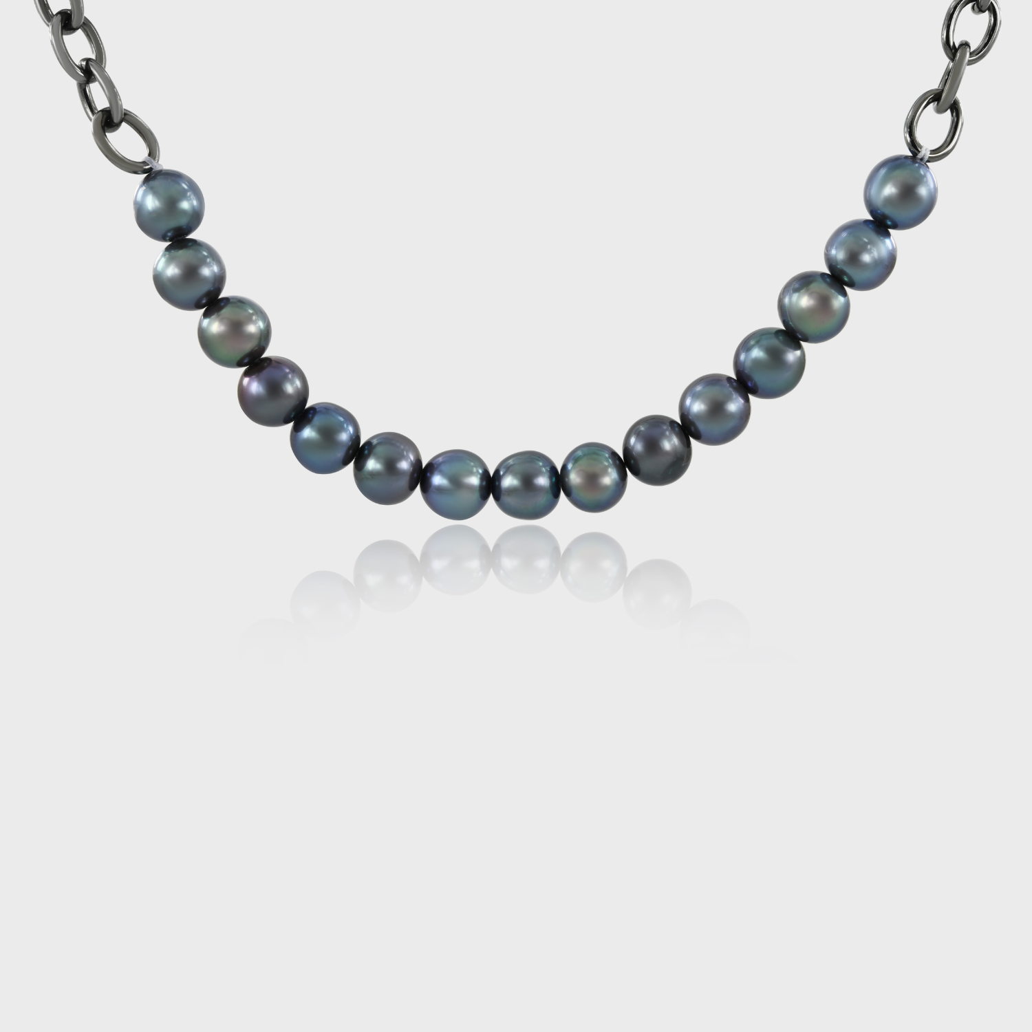 Player Bloq Necklace, 925 Sterling Silver with Black Rhodium