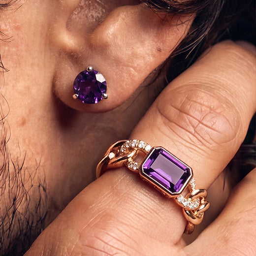 Madmen Cuban Diam Ring 