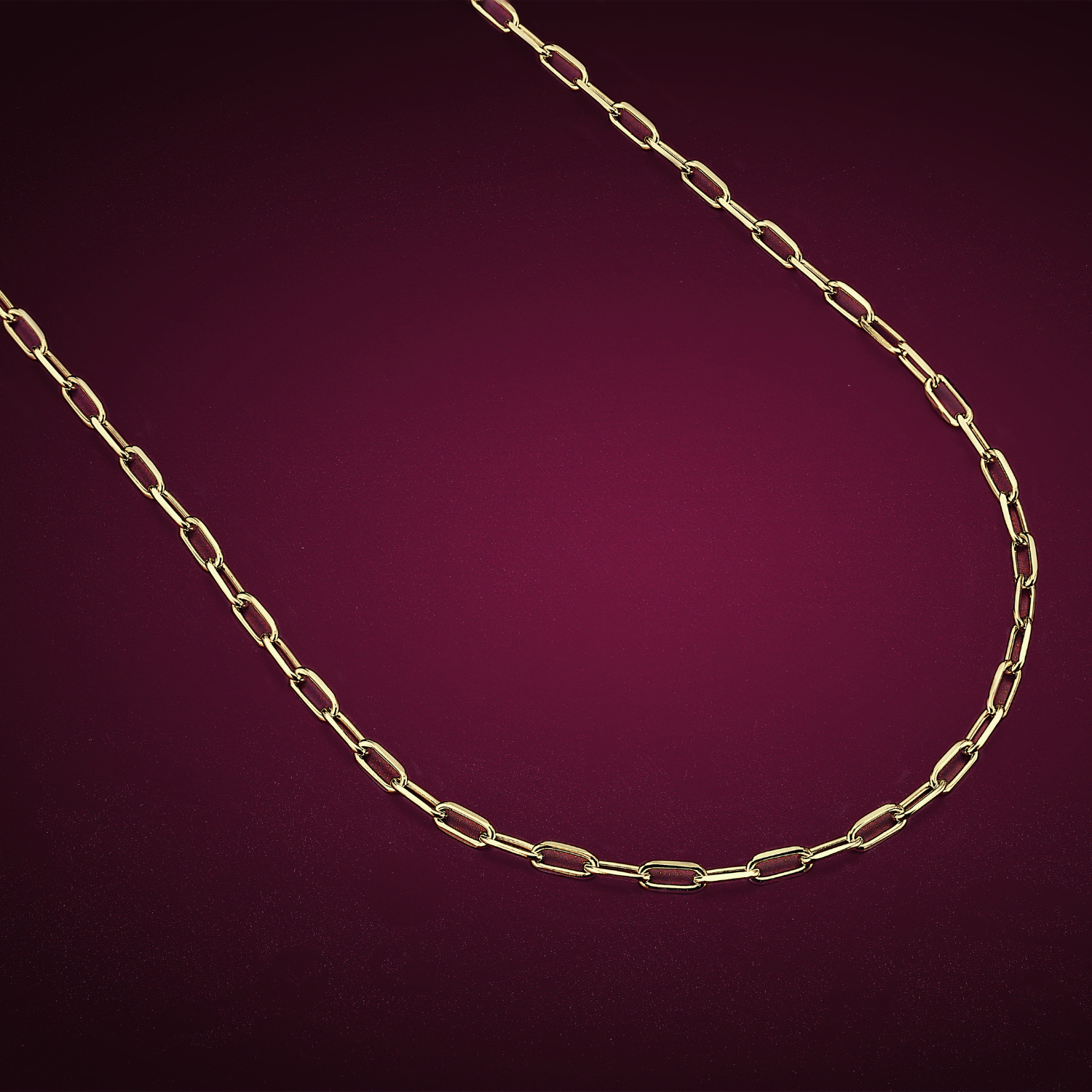 Square Rolo Chain, Yellow