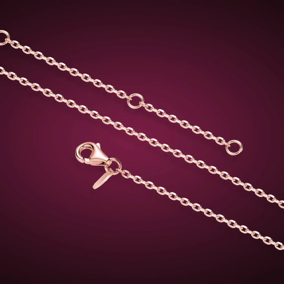 Diamond-cut Rolo Chain, Rose Metal