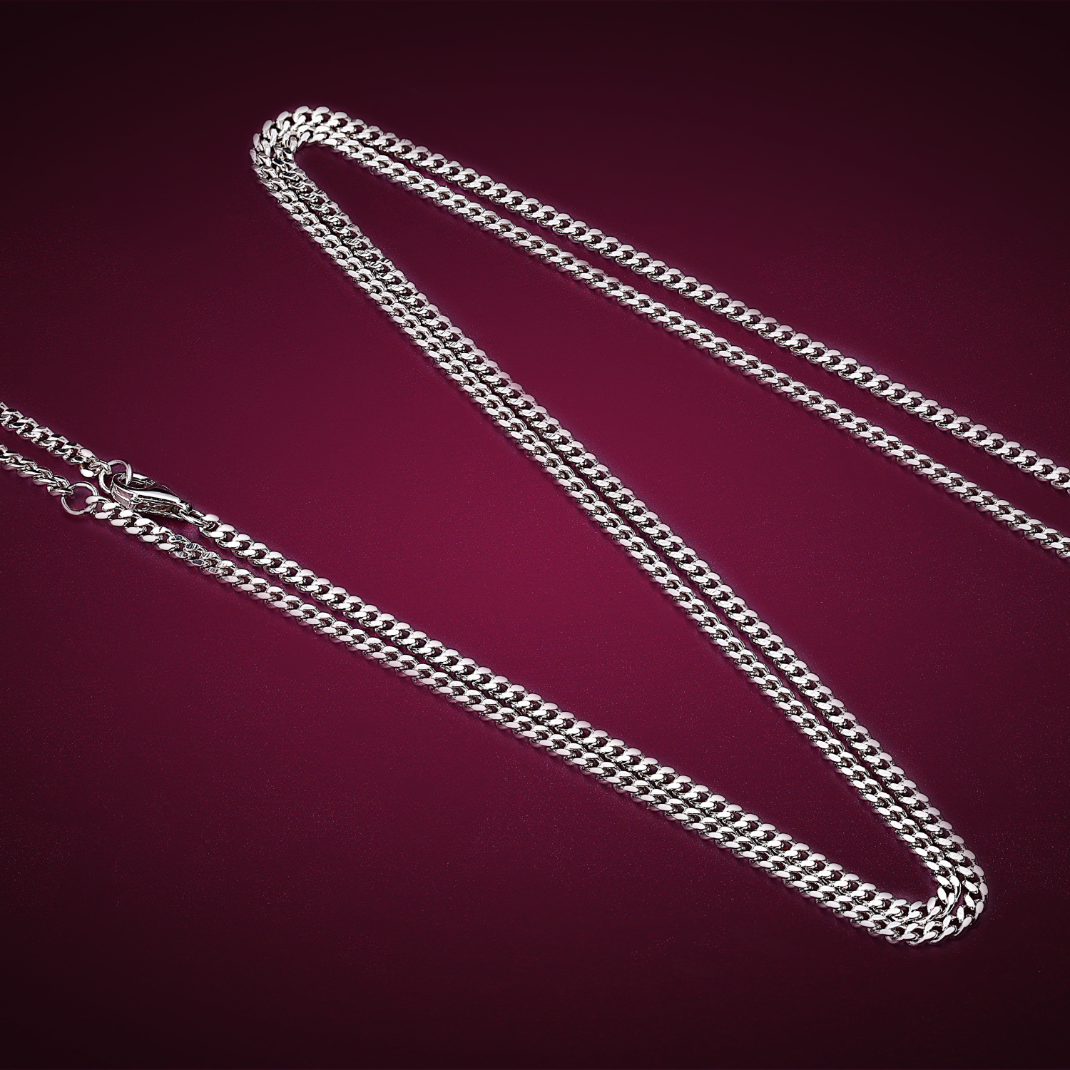 Thin Curb Chain, 925 Silver