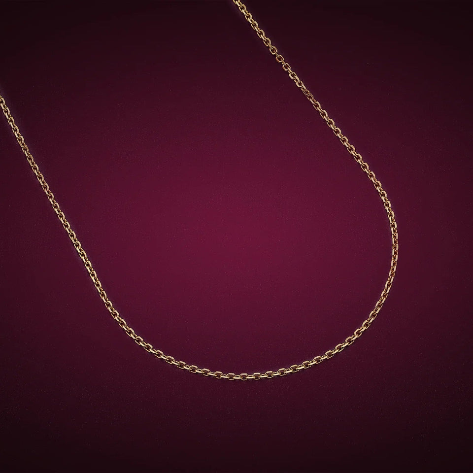 Diamond-cut Rolo Chain, Yellow Metal