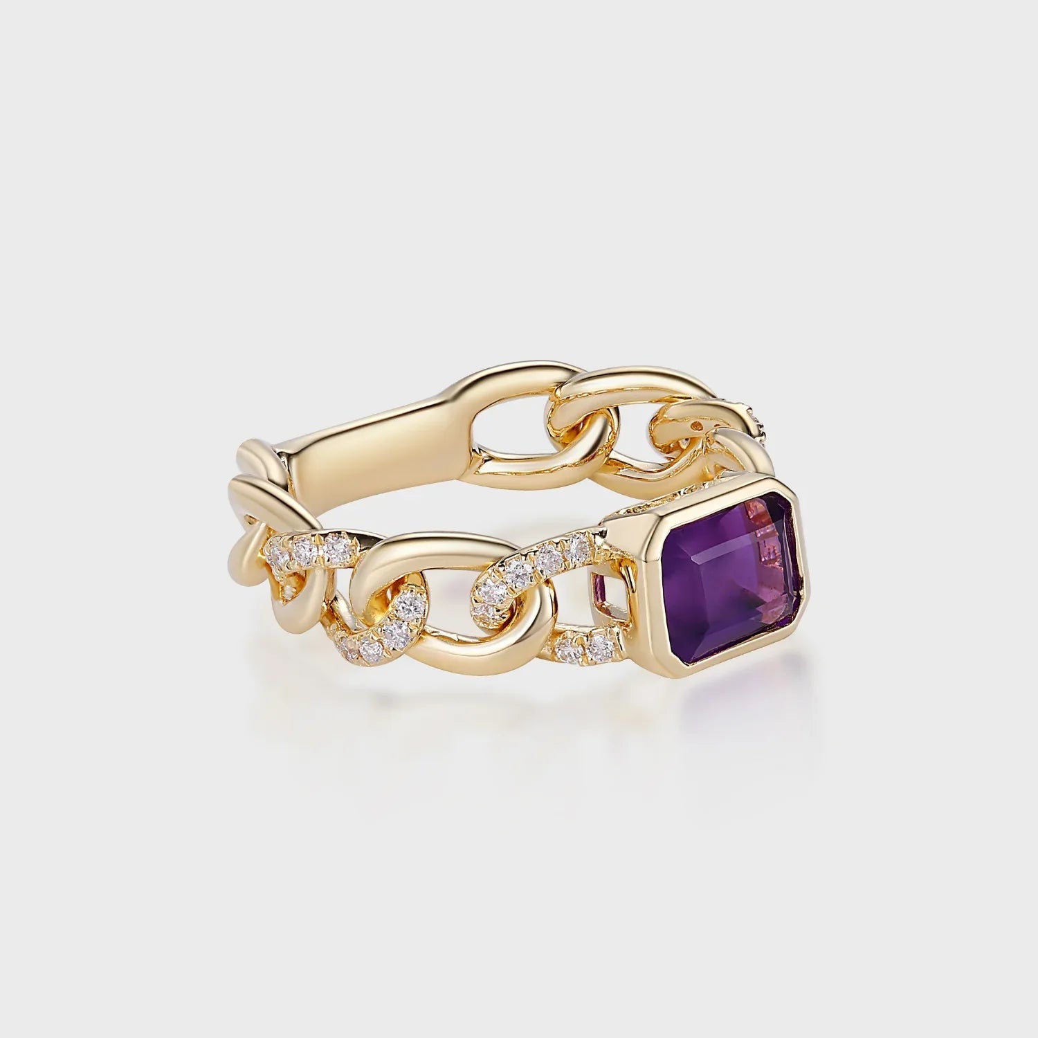 Madmen Cuban Diam Ring 