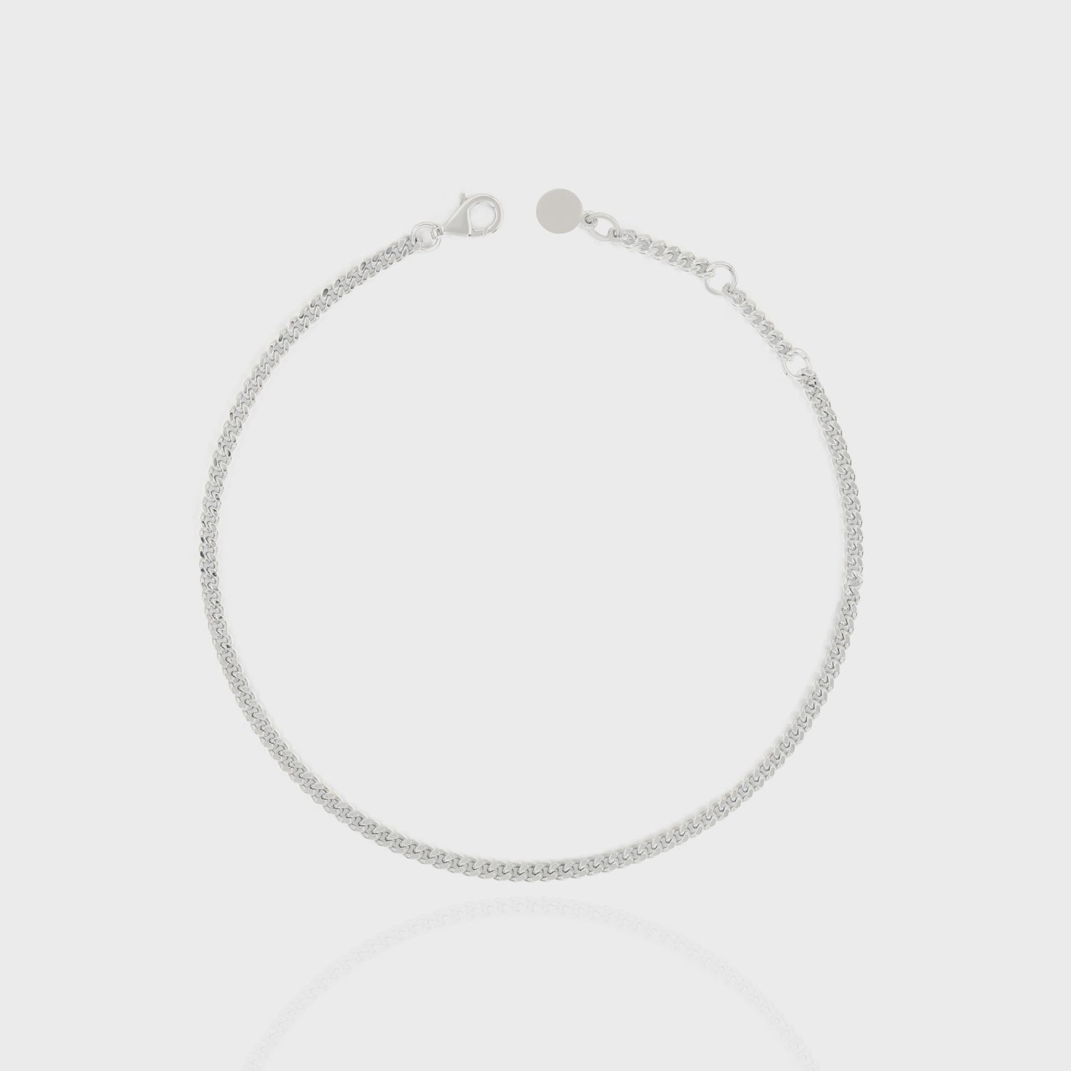 Thin Curb Bracelet, 925 Sterling Silver