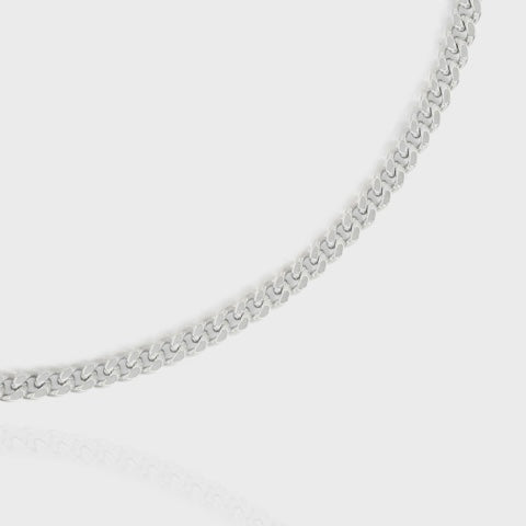 Thin Curb Bracelet, 925 Sterling Silver