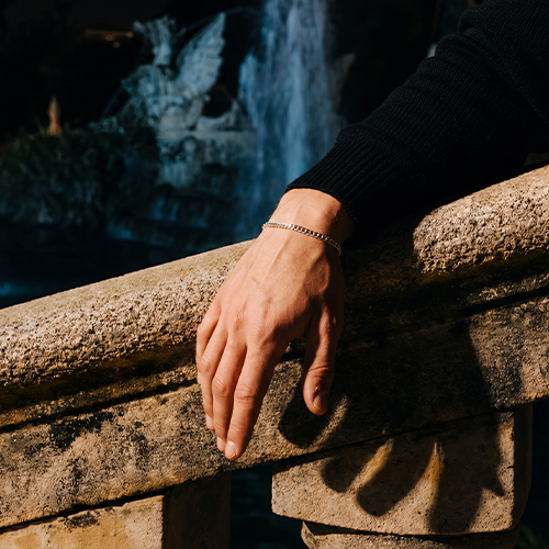 Thin Curb Bracelet, 925 Sterling Silver