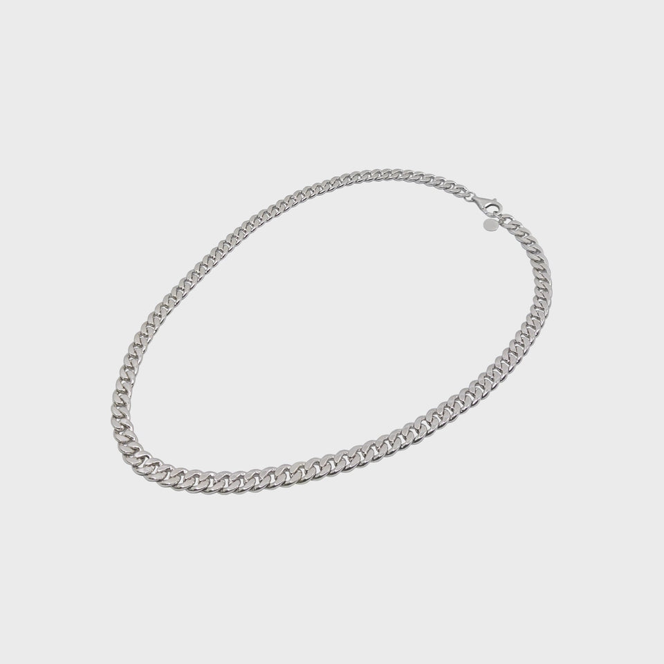 Thick Curb Chain, 925 Sterling Silver 