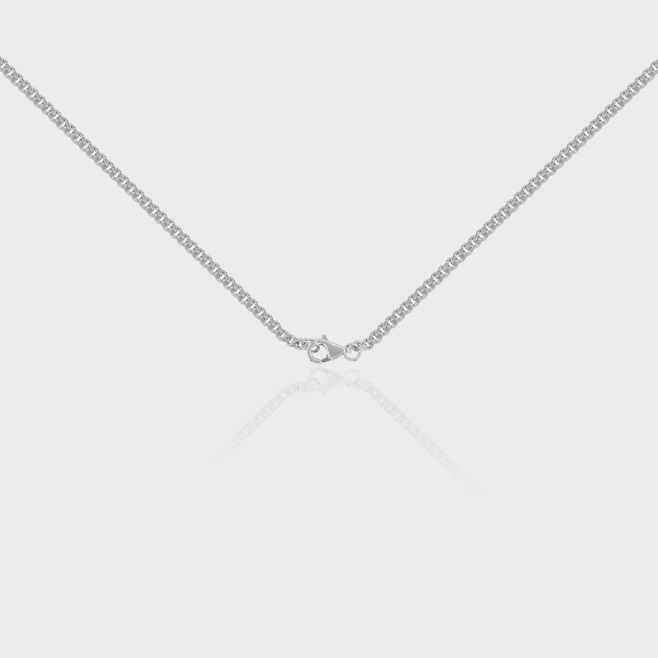 Thin Curb Chain, 925 Sterling Silver 